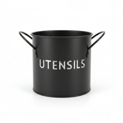 4 Compartment Metal Utensil Holder
