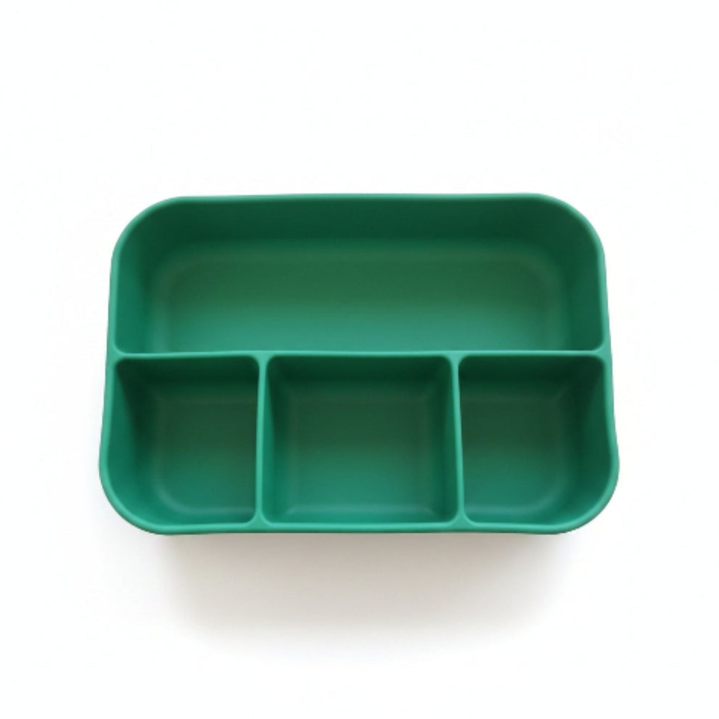 4 Compartment Silicone Lunch Box - Green