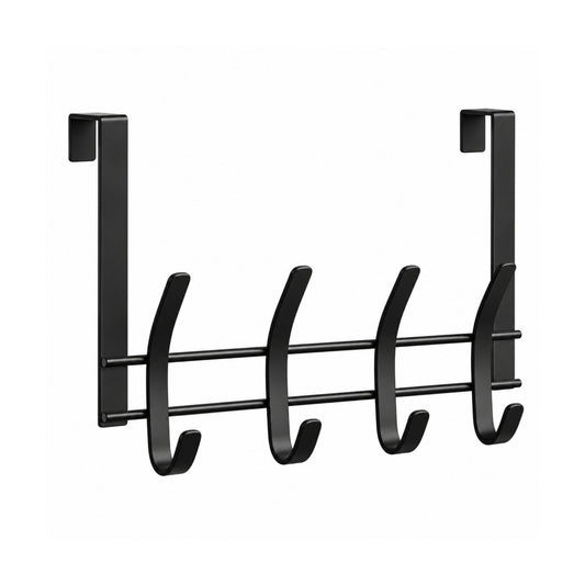 4 Hook Danny Home Over-the-Door Hanger – No-Drill Hanging Storage Organizer