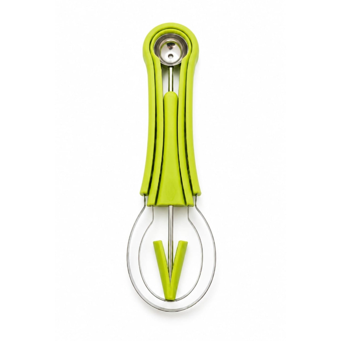 4-in-1 Stainless Steel Fruit Carving Tool – Fruit Cutter & Garnishing Knife - Green