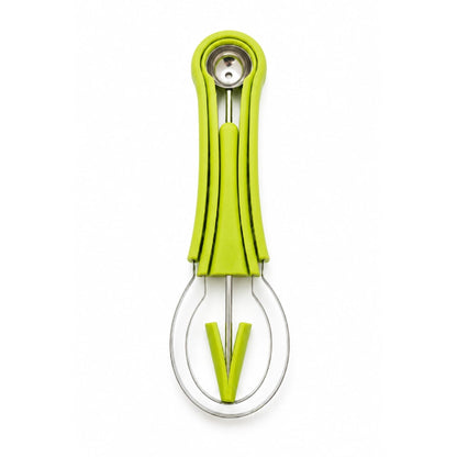 4-in-1 Stainless Steel Fruit Carving Tool – Fruit Cutter & Garnishing Knife - Green