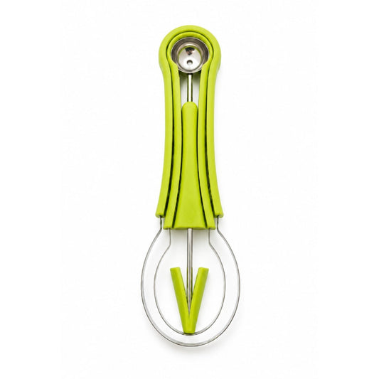 4-in-1 Stainless Steel Fruit Carving Tool – Fruit Cutter & Garnishing Knife - Green