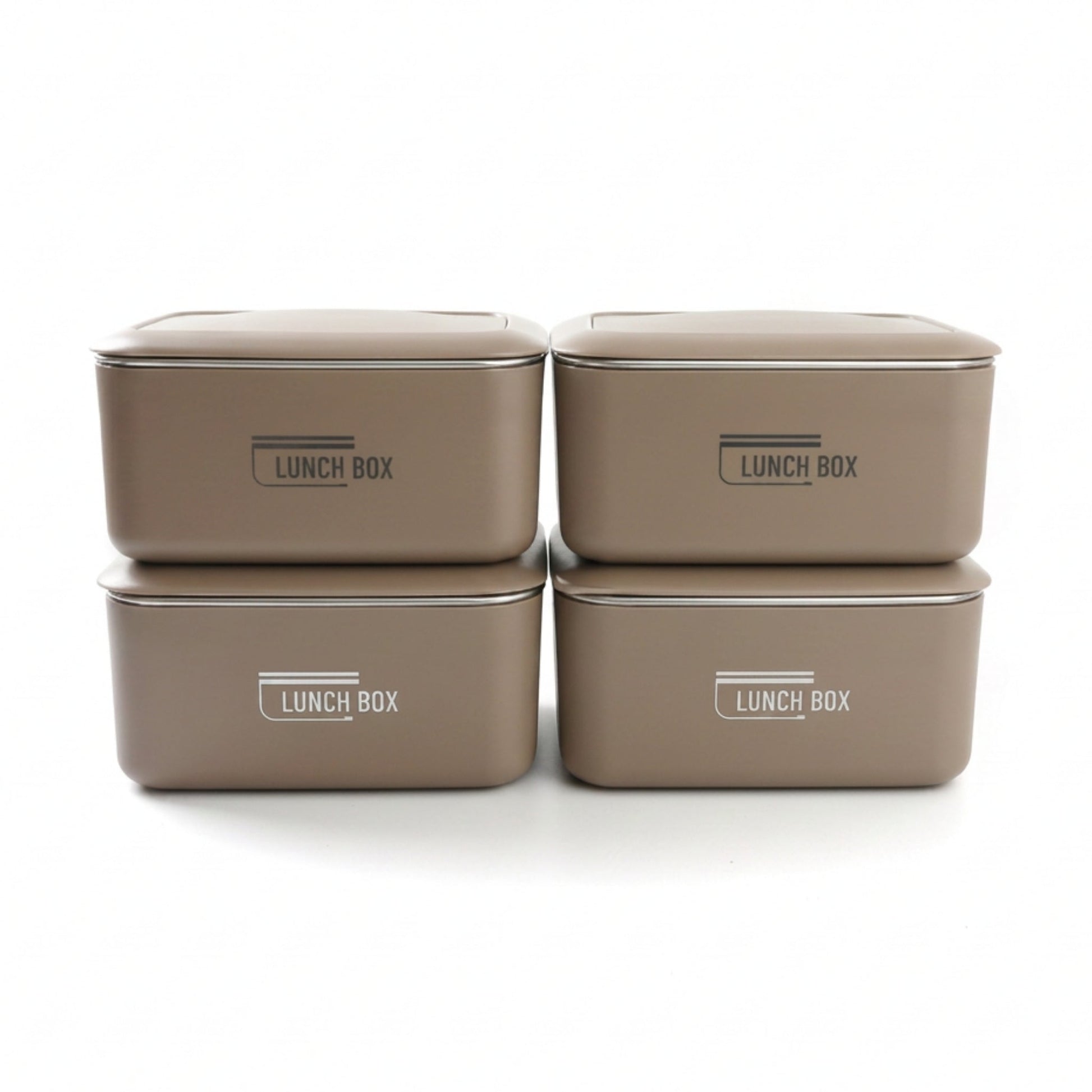 4-Piece Meal Prep Lunch Box Set - 600ml Food Storage Containers with Lunch Bag & Cutlery