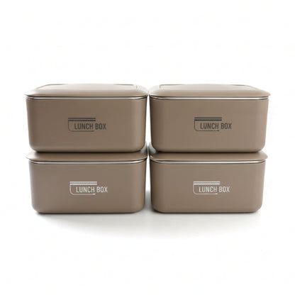 4-Piece Meal Prep Lunch Box Set - 600ml Food Storage Containers with Lunch Bag & Cutlery