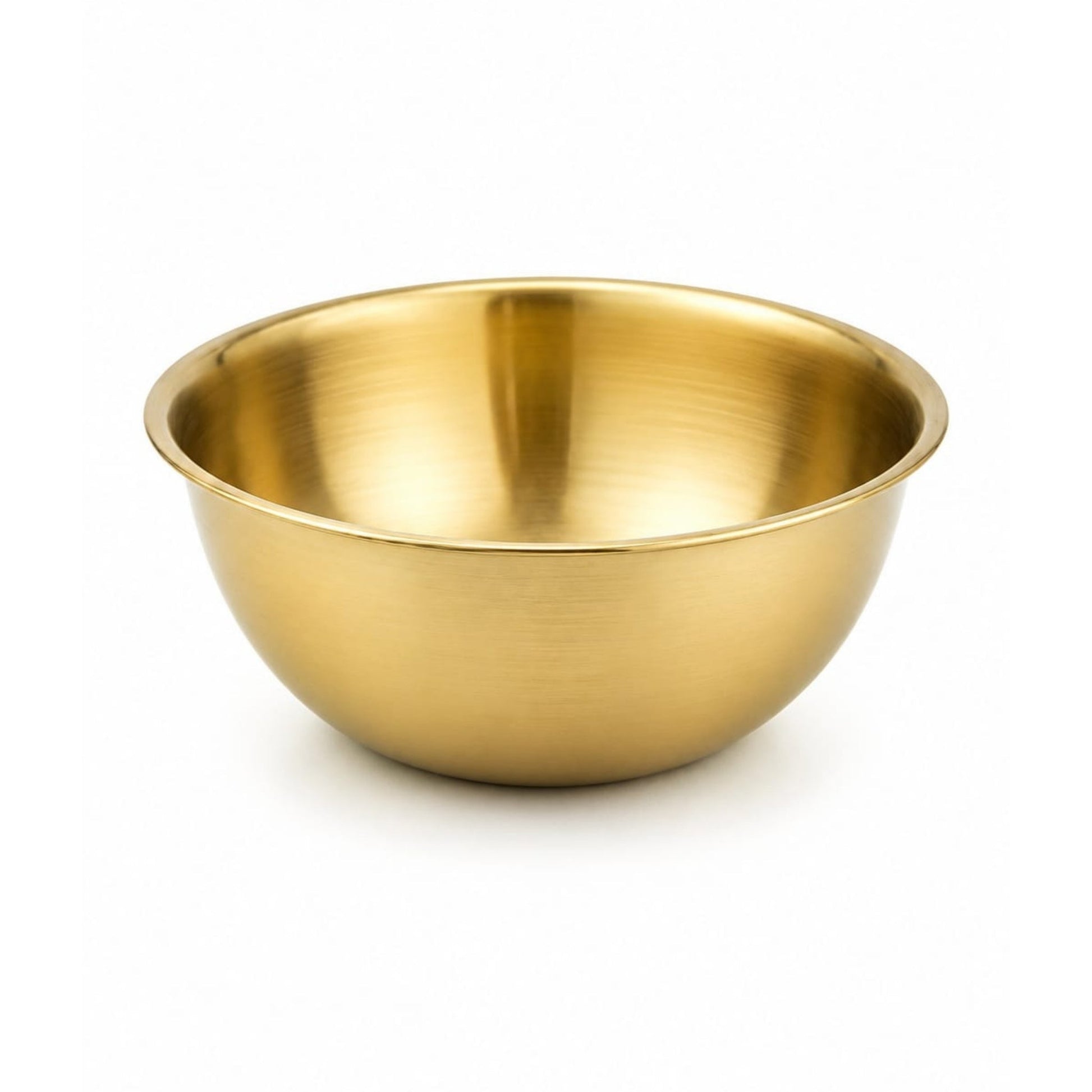 4-Piece Round Stainless Steel Mixing Bowl Set with Airtight Grey Lids – Nesting Food Storage Bowls - Gold