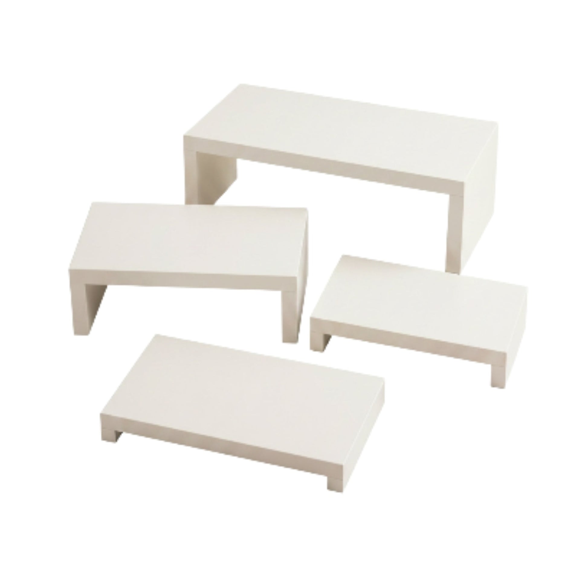 4-Piece Wooden Display Stand Set – Multi-Purpose Countertop Riser for Home Décor, Kitchen & Organisation