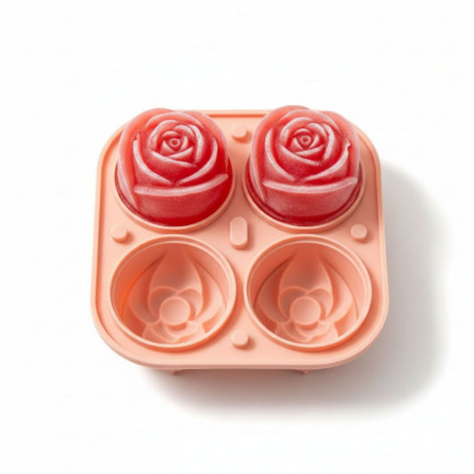 4 Slot Rose Ice Tray