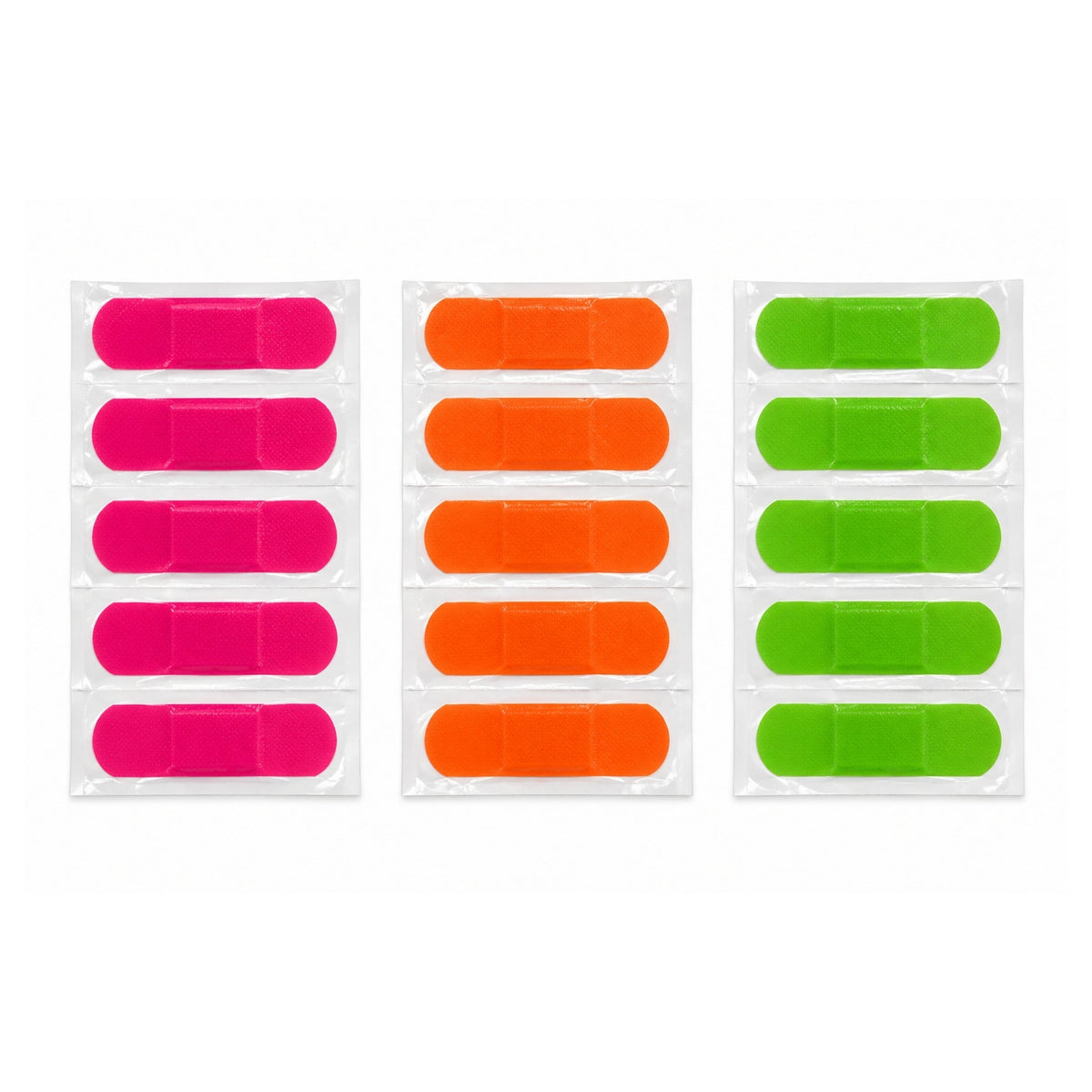 40 Piece Neon Plasters – Adhesive First Aid Bandages – Bright Colour Designs
