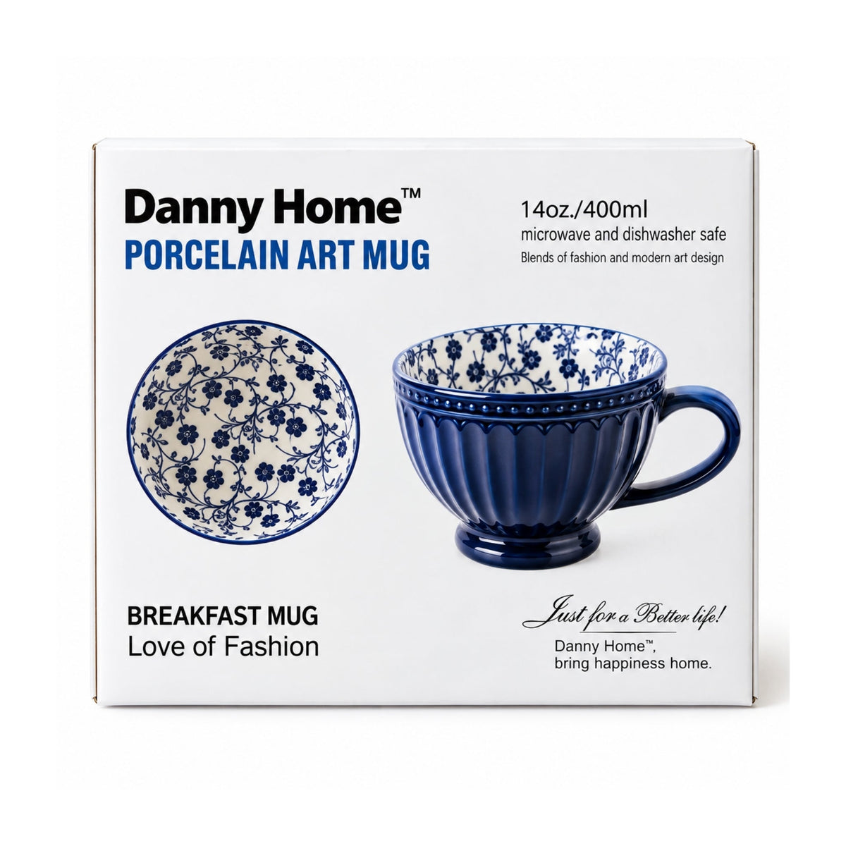 400ml Danny Home Breakfast Mug – Large Everyday Tea & Coffee Mug
