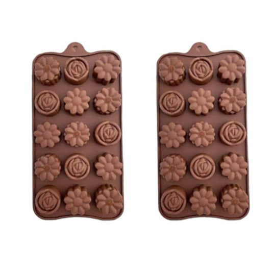 Silicone Chocolate Mould - Mixed Flowers