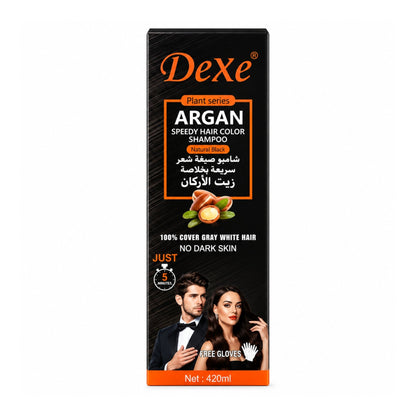 420ml Dexe Black Shampoo – Hair Colour Shampoo with Easy Application Formula – Black