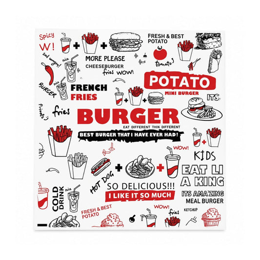 45cm Square Parchment Paper Sheets – Non-Stick Greaseproof Baking Paper On White Background