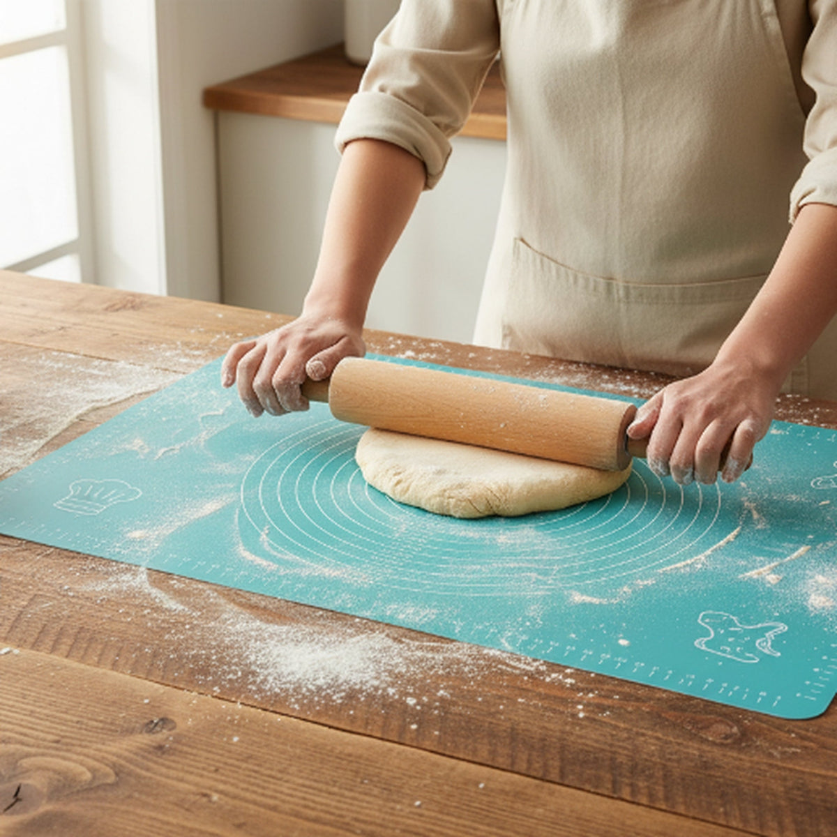 45x65cm Takmehome Silicone Rolling Mat – Non-Slip Baking & Dough Rolling Surface