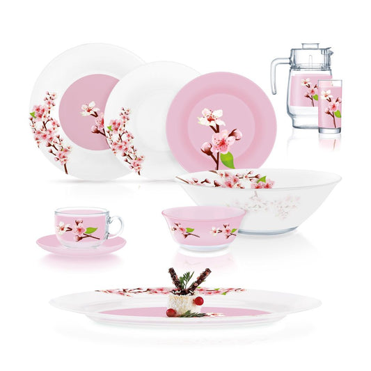 Luminarc Ambi Rose 46-Piece Dinner Set