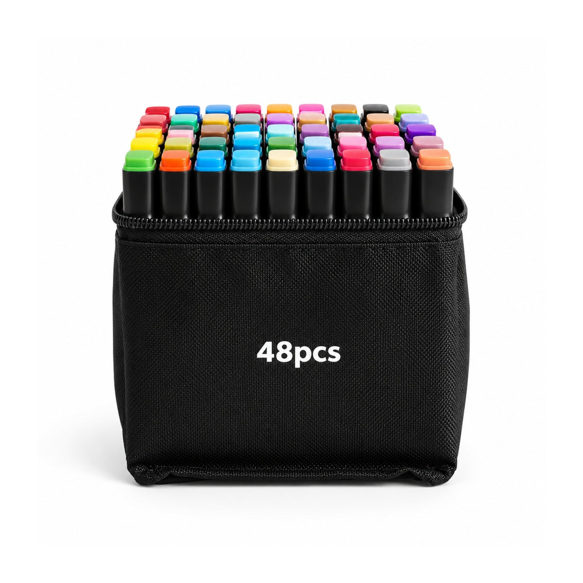 48 Piece Double-Sided Art Markers with Carry Bag