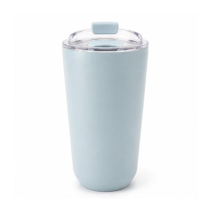 480ml Thermal Travel Cup – Insulated Hot & Cold Drink Tumbler with Lid Blue On White Background