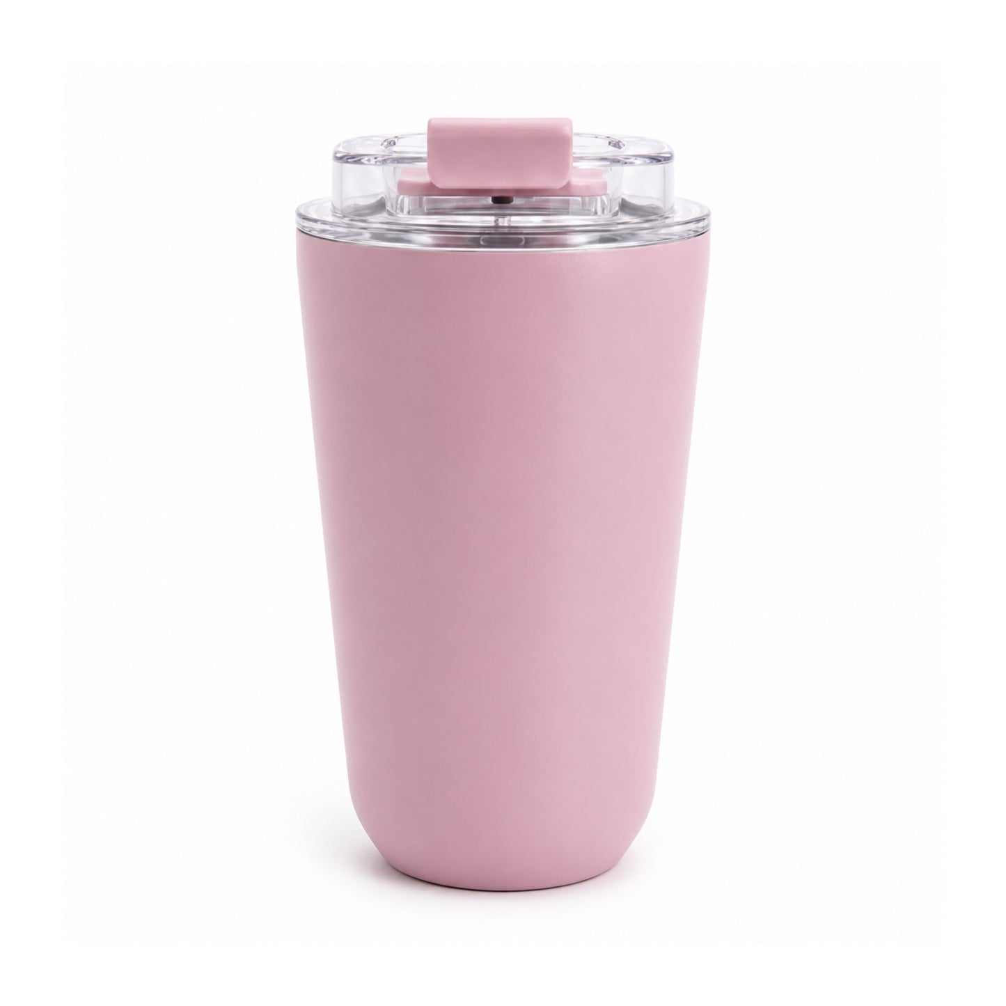 480ml Thermal Travel Cup – Insulated Hot & Cold Drink Tumbler with Lid Pink On White Background