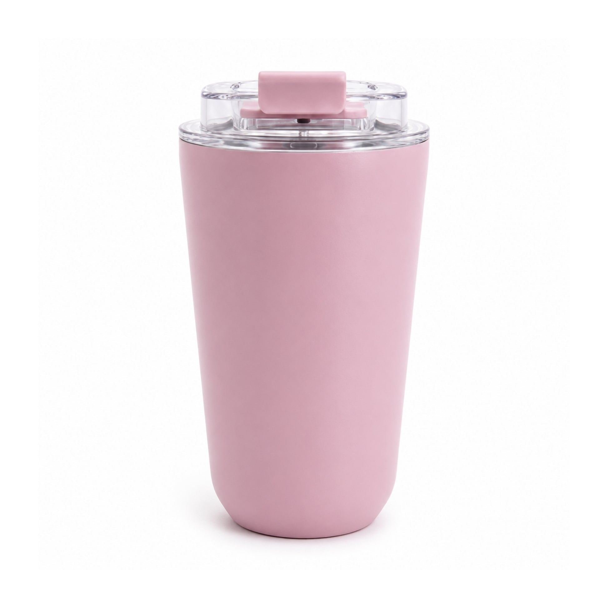 480ml Thermal Travel Cup – Insulated Hot & Cold Drink Tumbler with Lid Pink On White Background