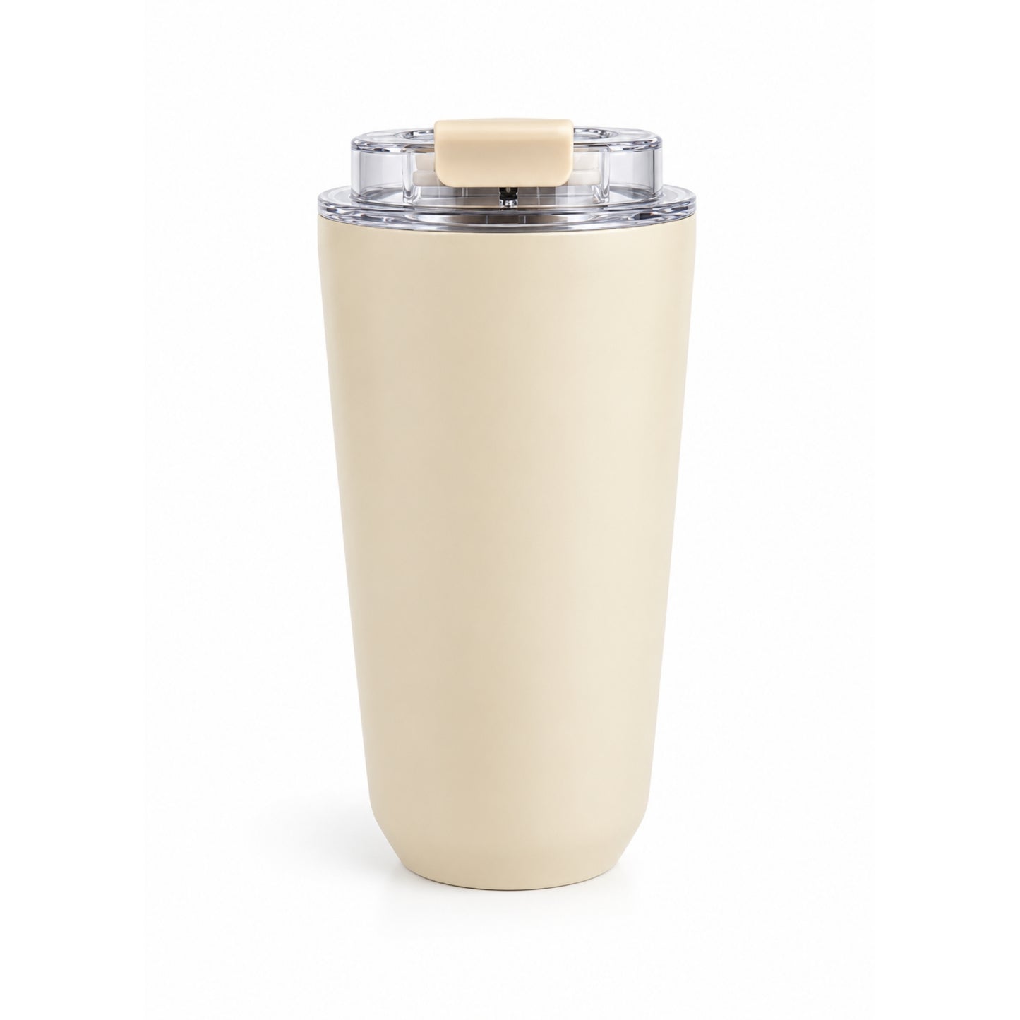 480ml Thermal Travel Cup – Insulated Hot & Cold Drink Tumbler with Lid White On White Background