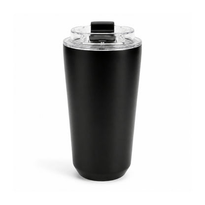 480ml Thermal Travel Cup – Insulated Hot & Cold Drink Tumbler with Lid Black On White Background
