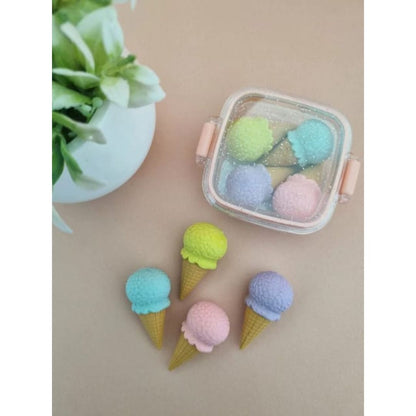 4pc Candy Eraser In Acrylic Tin
