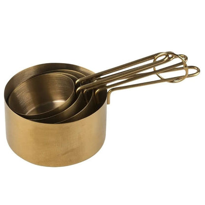 4pc Gold Measuring Cup Set