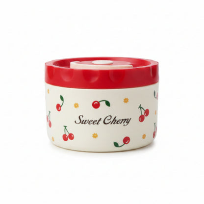 4pc Lunch Box And Cutlery Set - Cherry