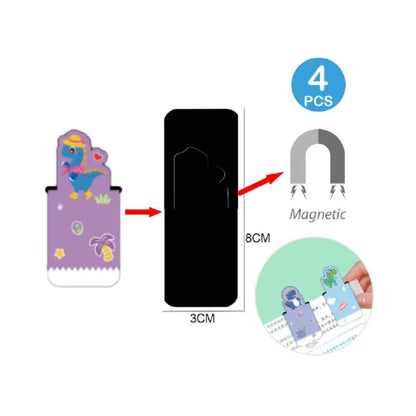 4pc Magnetic Bookmarks