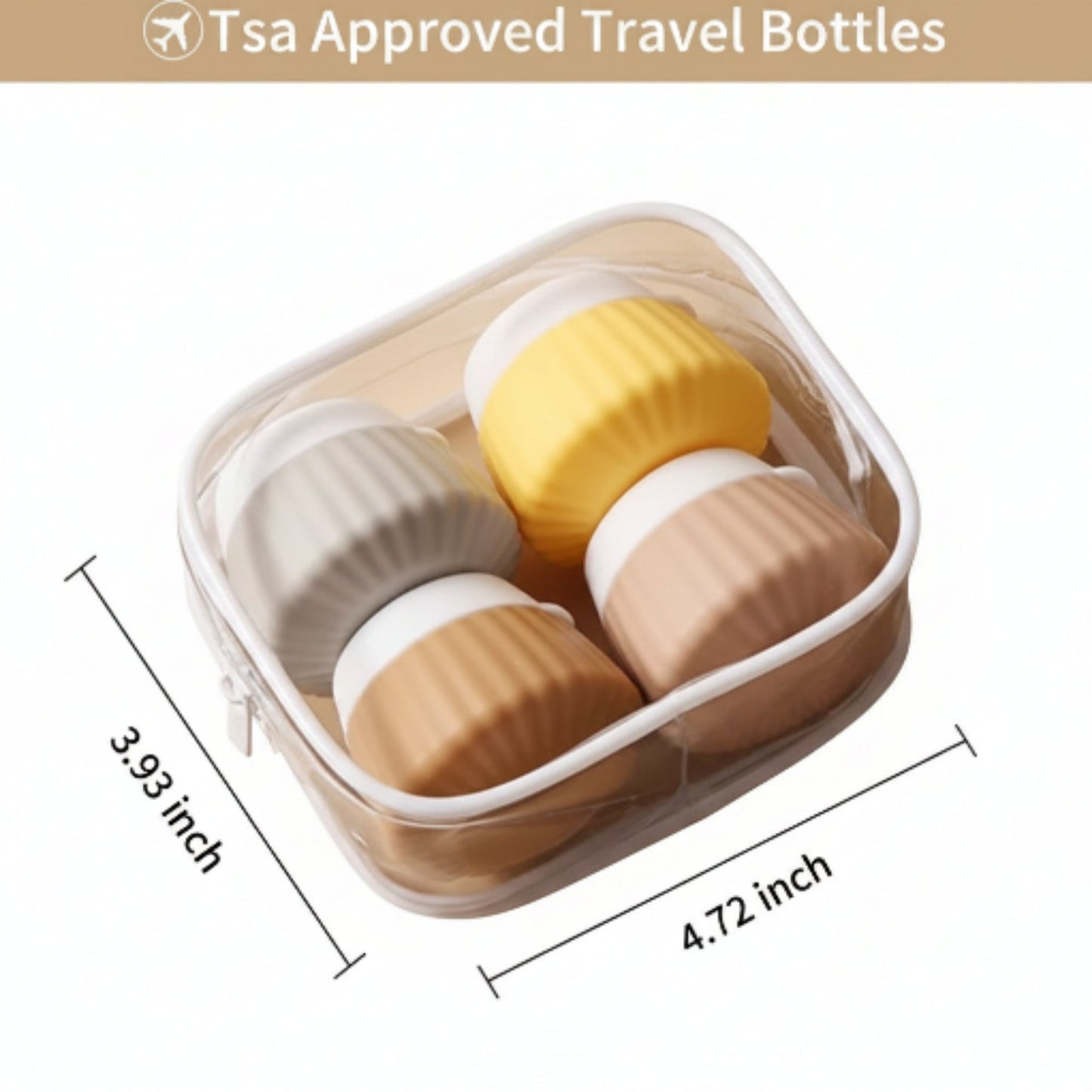 4pc Silicone Travel Jars 40ml