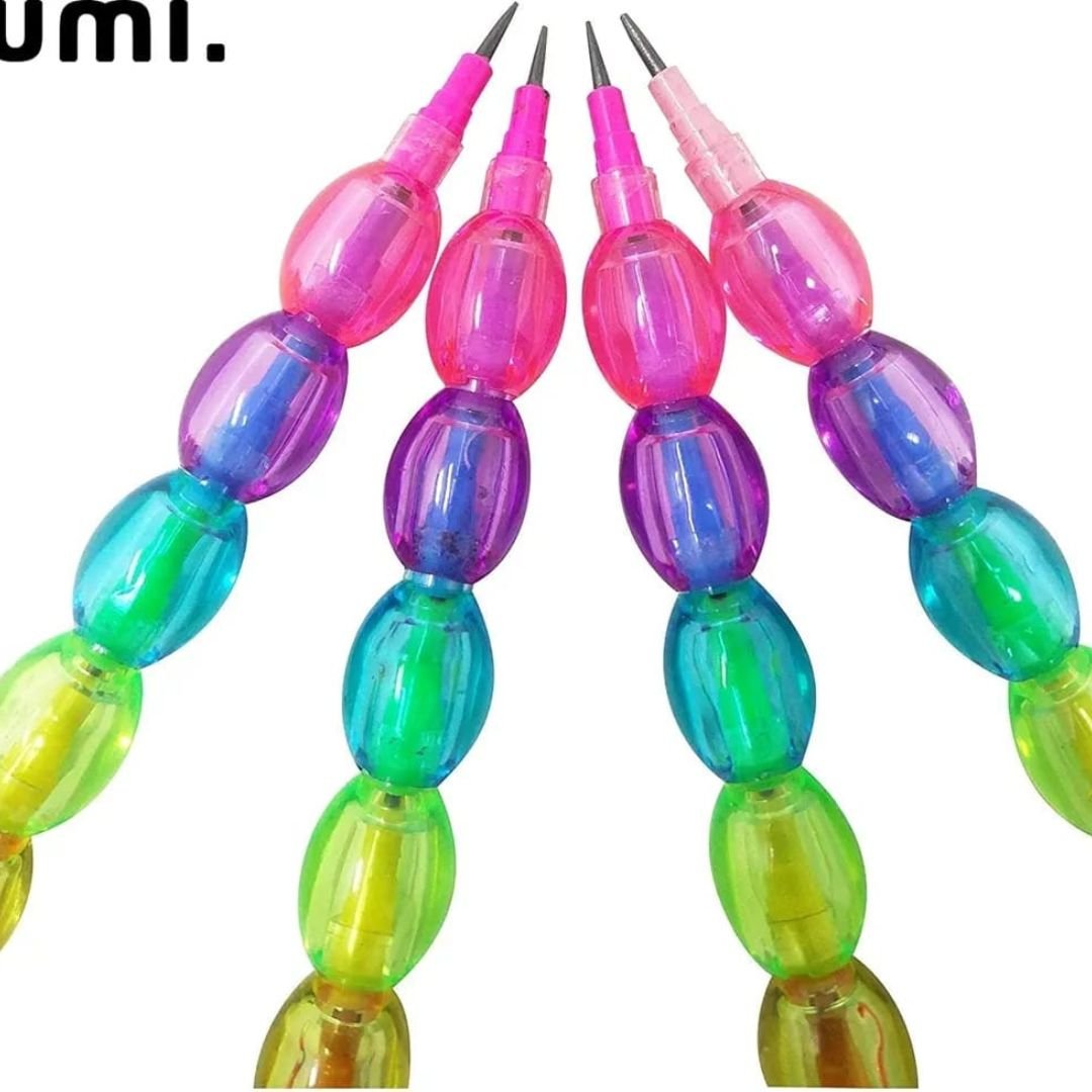 4pc Stackable Pencil - Round