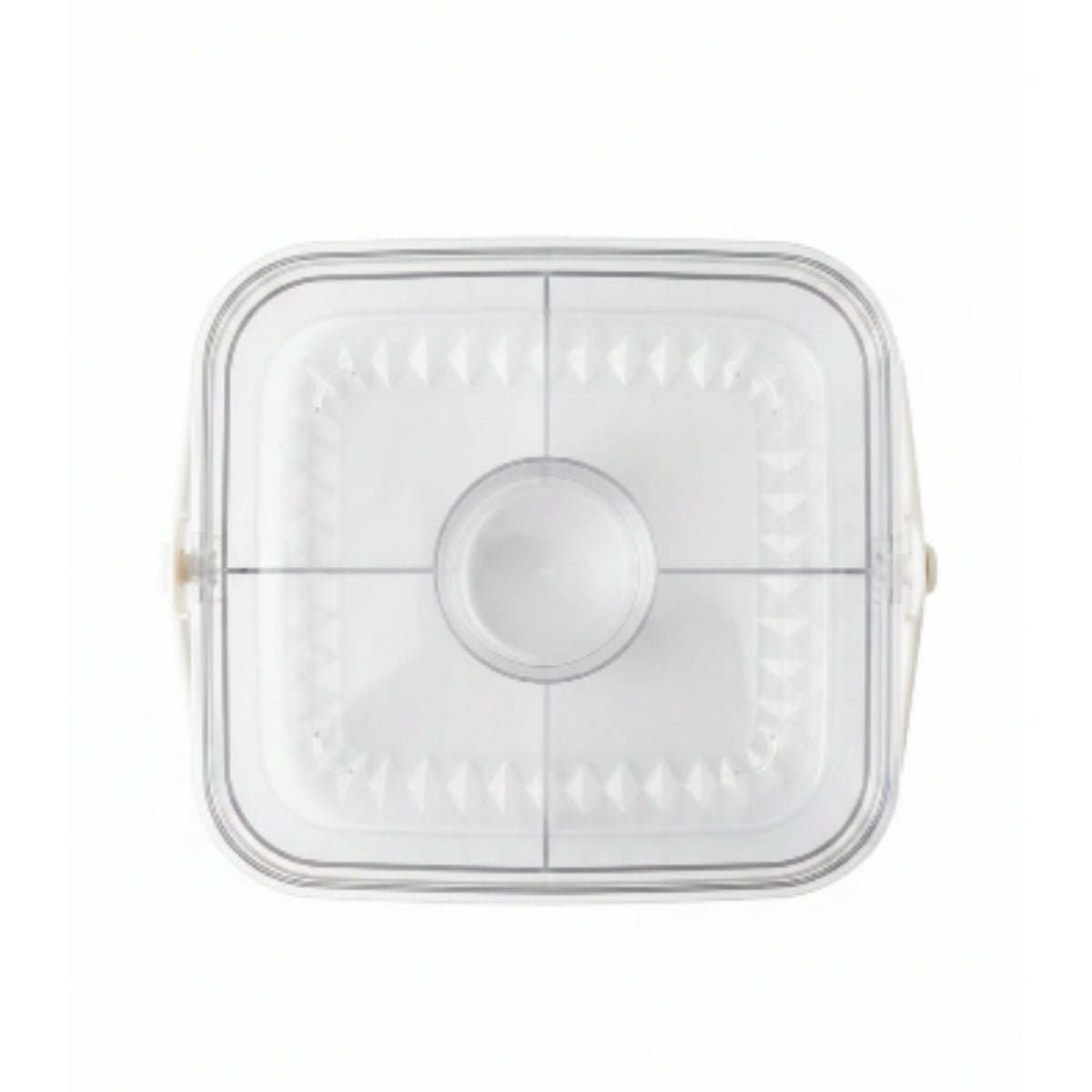 5 Compartment Square Acrylic Snack Box with Ice Column