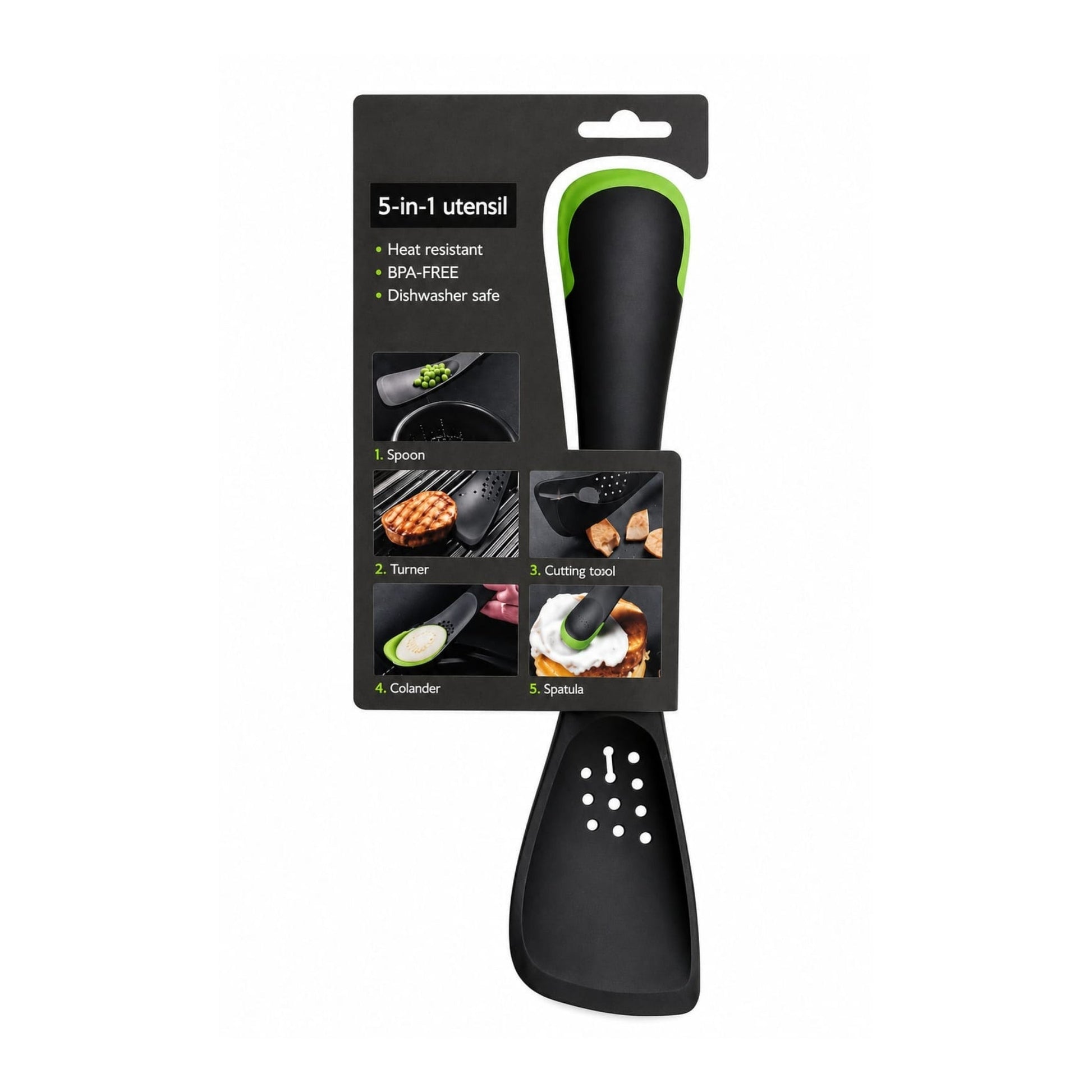 5-in-1 Kitchen Spatula – Multi-Purpose Cooking Tool - Grey