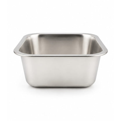 5-Piece Stainless Steel Square Bowl Set with Airtight Colourful Lids – Nesting Food Storage Containers - Silver