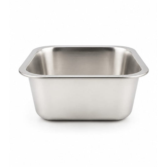 5-Piece Stainless Steel Square Bowl Set with Airtight Colourful Lids – Nesting Food Storage Containers - Silver