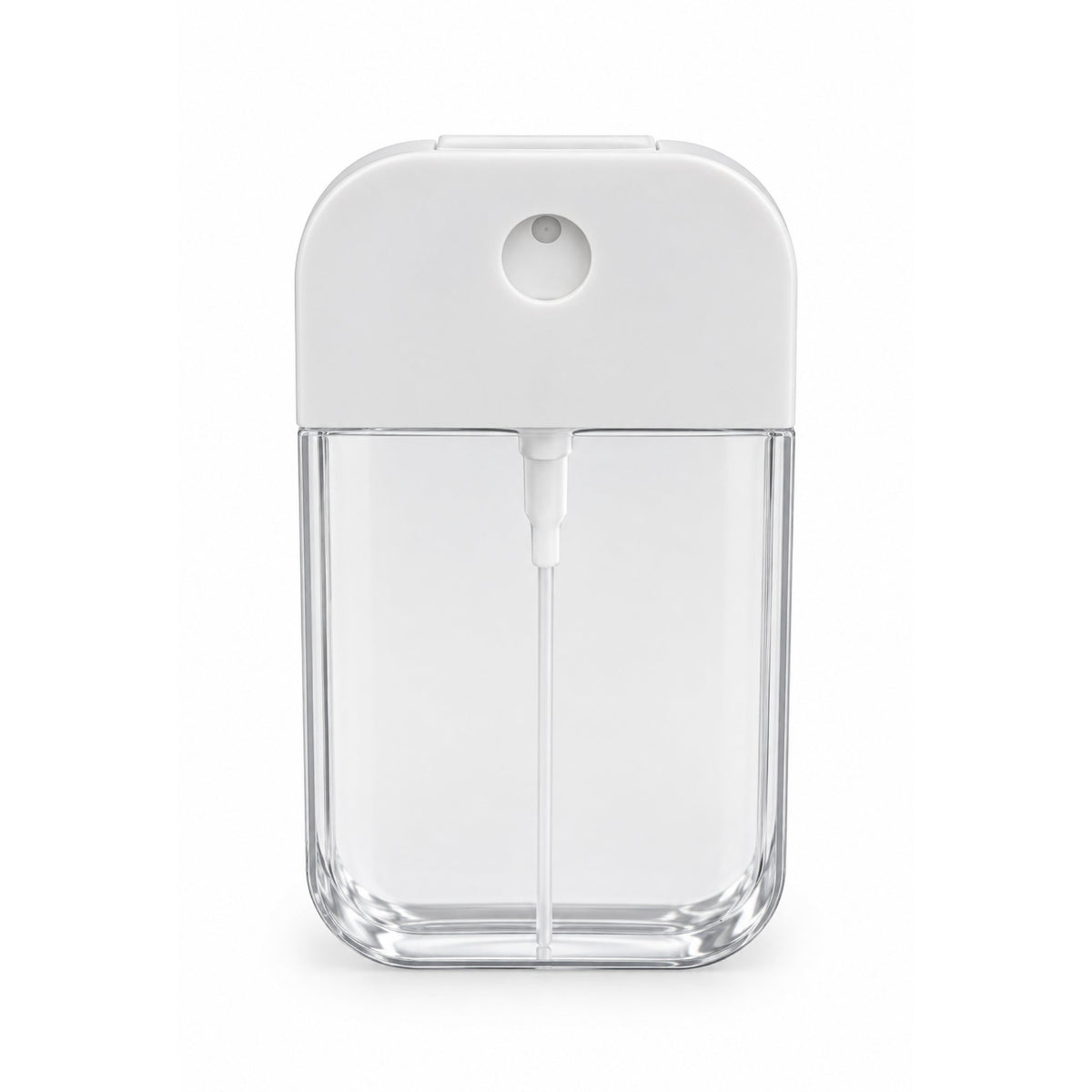 50ml Square Refillable Perfume Spray Bottle – Portable Travel Atomizer with Easy Refill Design – White