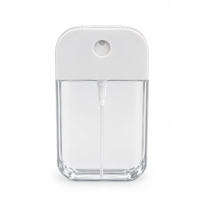 50ml Square Refillable Perfume Spray Bottle – Portable Travel Atomizer with Easy Refill Design – White
