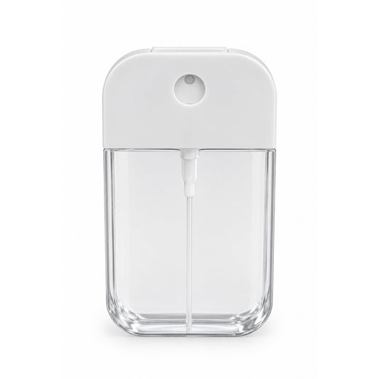 50ml Square Refillable Perfume Spray Bottle – Portable Travel Atomizer with Easy Refill Design – White