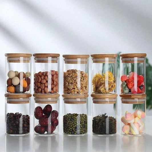 Glass Storage with Bamboo Lid