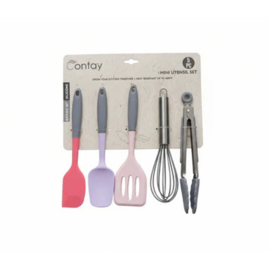 5pc Mini Silicone Utensil Set