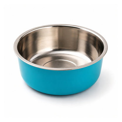 5pc Stainless Steel Rainbow Bowl Set – Nesting Food Storage Bowls with Clear Plastic Lids