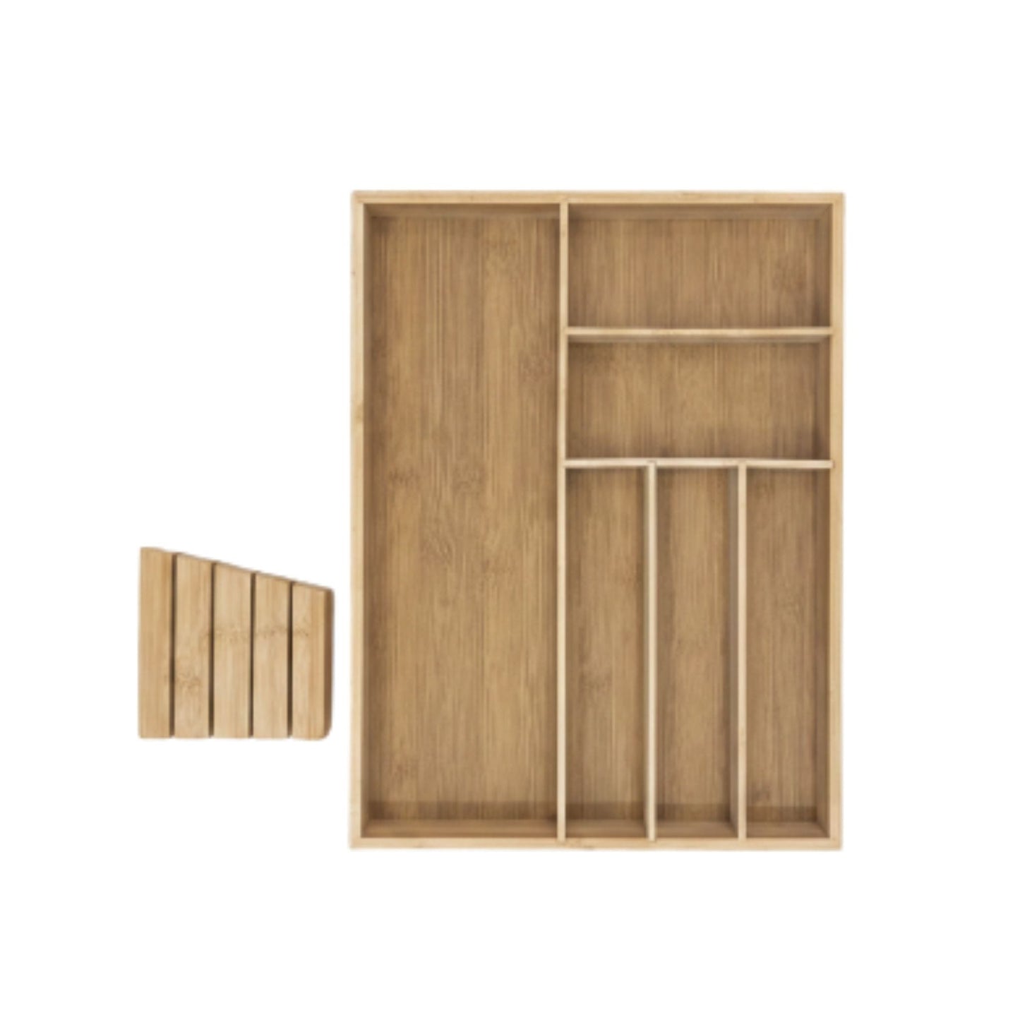 6 Compartment Bamboo Box With Knife Rest