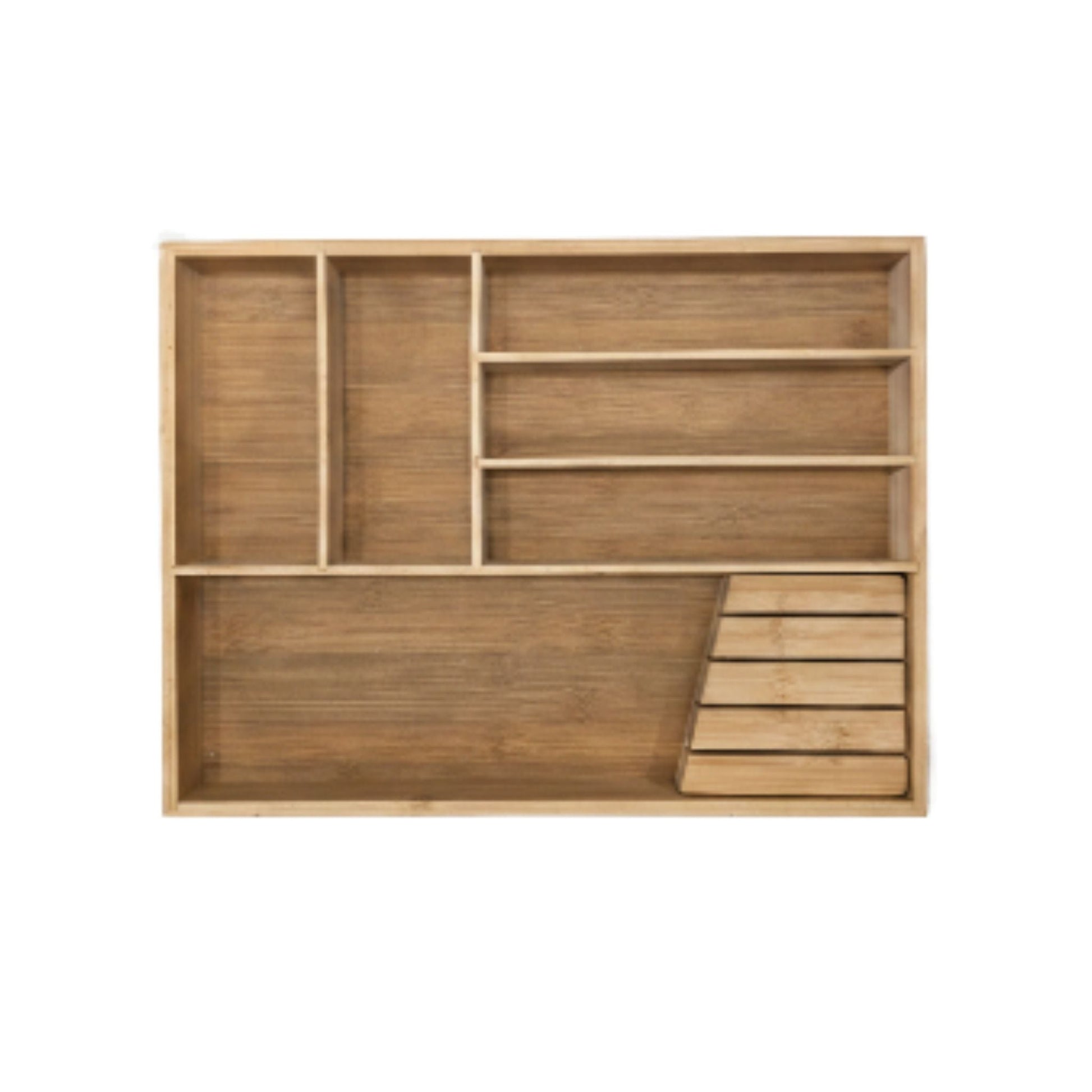 6 Compartment Bamboo Box With Knife Rest
