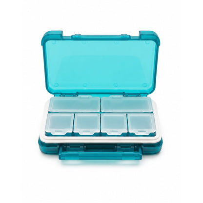 6-Grid Weekly Pill Organizer Medicine Box – Portable Tablet Storage Case – Blue