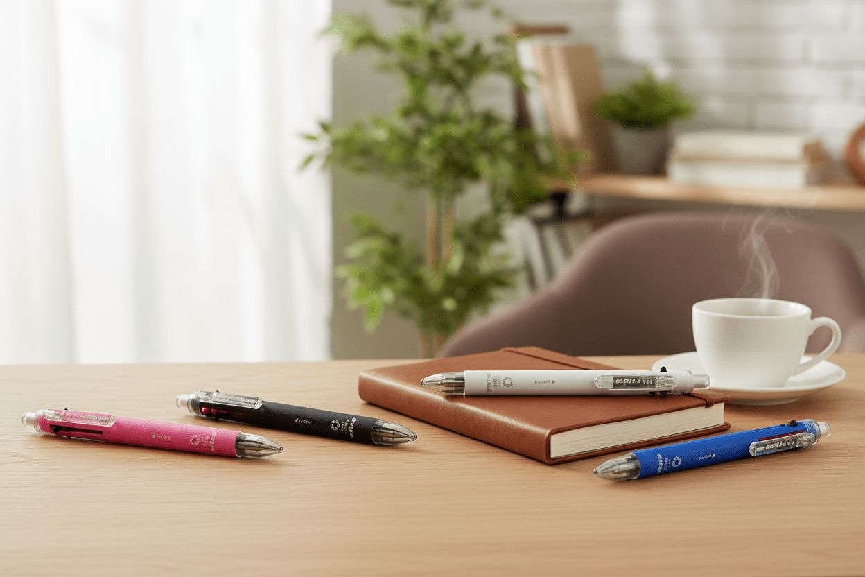 6 - in - 1 Multifunctional Ballpoint Pen with Mechanical Pencil – 0.5mm & 0.7mm