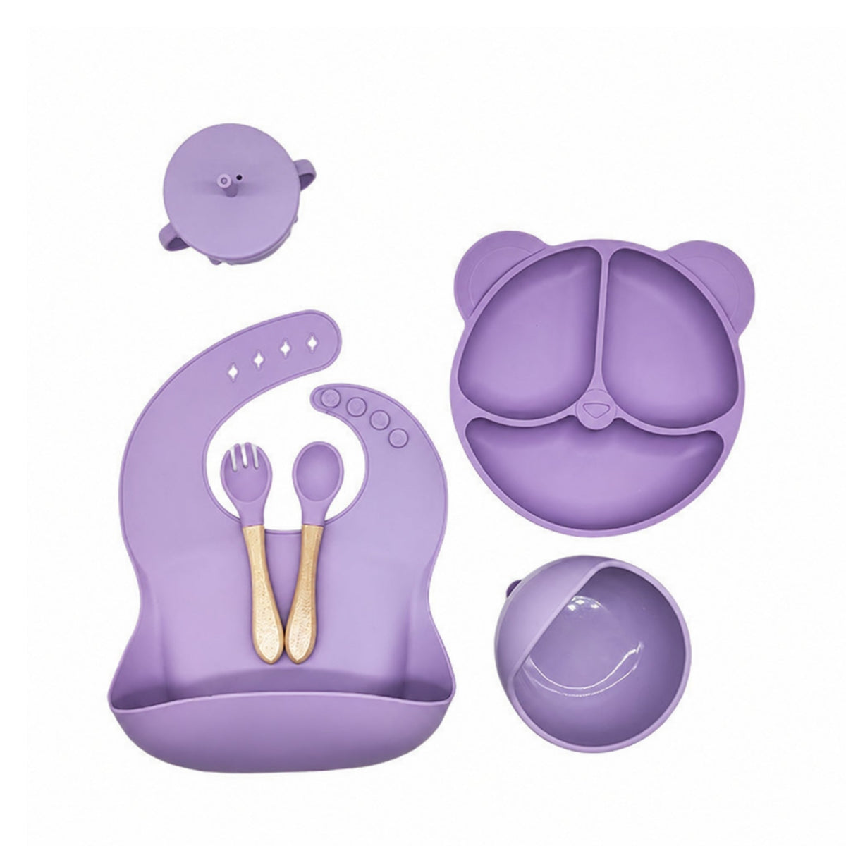 6 Piece Baby Feeding Set – Complete Mealtime Essentials With Easy Feeding Design – Practical Baby Set