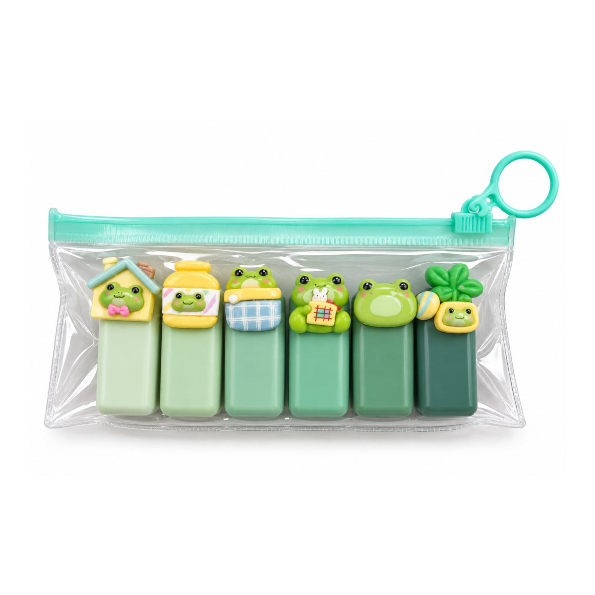6 Piece Cartoon Highlighter Set – Bright Fluorescent Marker Pens – Cute Cartoon Designs
