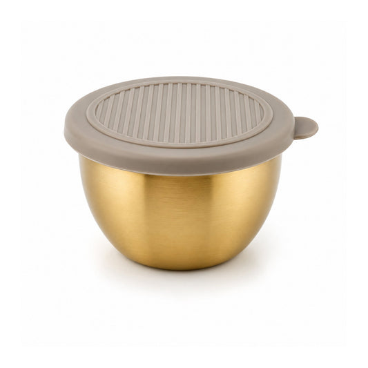 6 Piece Mini Sauce Bowl Set – Stainless Steel Mini Serving Bowls With Lid – Gold