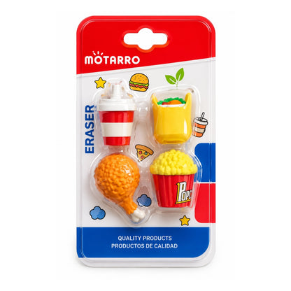 6 Piece Novelty Eraser Set – Cute Stationery Erasers for School & Pencil Cases