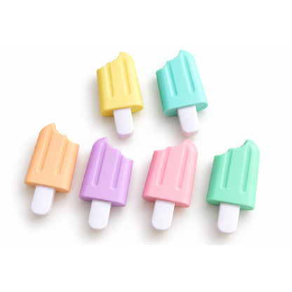6 Piece Popsicle Highlighter Set – Bright Fluorescent Marker Pens – Colourful Popsicle Design