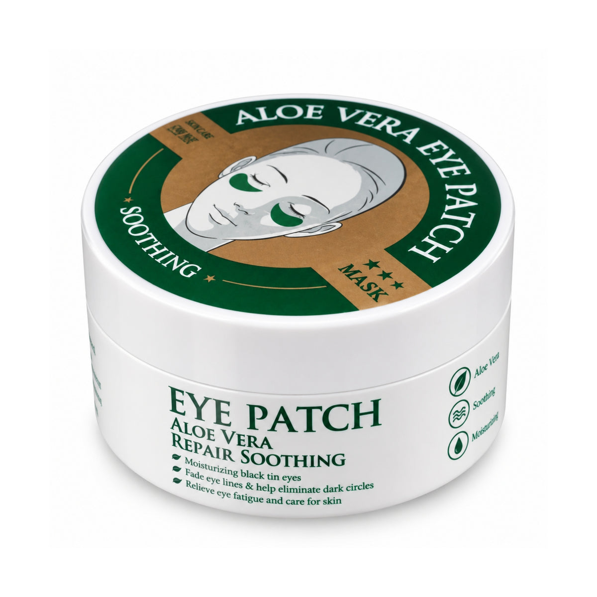 60 Piece Eye Patch Mask – Hydrating Under-Eye Skincare Patches On White Background